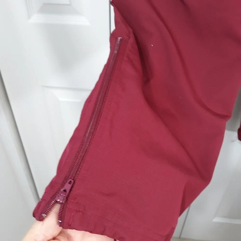 Nike Red and Yellow Joggers with Elastic Waistband Unisex Lined Pants Medium